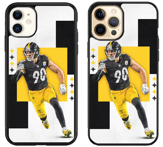 TJ Watt Pittsburgh Steelers Wallpaper iPhone 12 | 12 Mini | 12 Pro | 12 Pro Max Case
