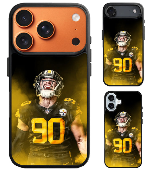 TJ Watt Pittsburgh Steelers Wallpaper iPhone Air | iPhone 17 | 17 Pro | 17 Pro Max Case