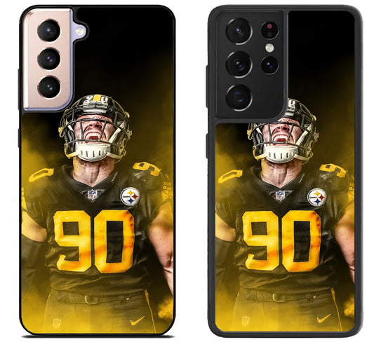 TJ Watt Pittsburgh Steelers Wallpaper Samsung Galaxy S21 | S21 FE | S21+ | S21 Ultra Case