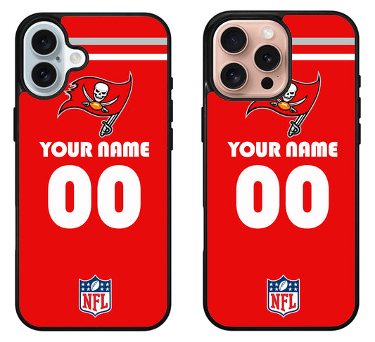 Custom Personalized Tampa Bay Buccaneers NFL iPhone 16 | 16 Plus | 16 Pro | 16 Pro Max Case