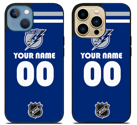 Custom Personalized Tampa Bay Lightning NHL iPhone 14 | 14 Plus | 14 Pro | 14 Pro Max Case