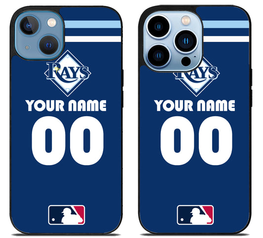 Custom Personalized Tampa Bay Rays MLB iPhone 13 | 13 Mini | 13 Pro | 13 Pro Max Case