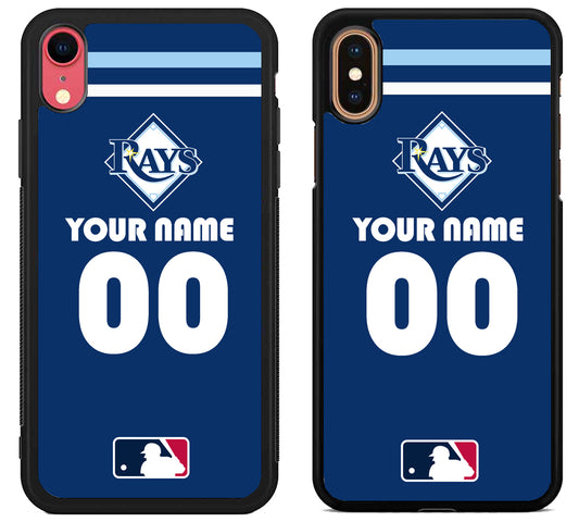 Custom Personalized Tampa Bay Rays MLB iPhone X | Xs | Xr | Xs Max Case