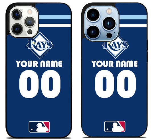 Custom Personalized Tampa Bay Rays MLB iPhone 15 Pro | iPhone 15 Pro Max Case