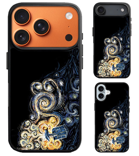 Tardis Van Gogh Doctor Who Cover iPhone Air | iPhone 17 | 17 Pro | 17 Pro Max Case
