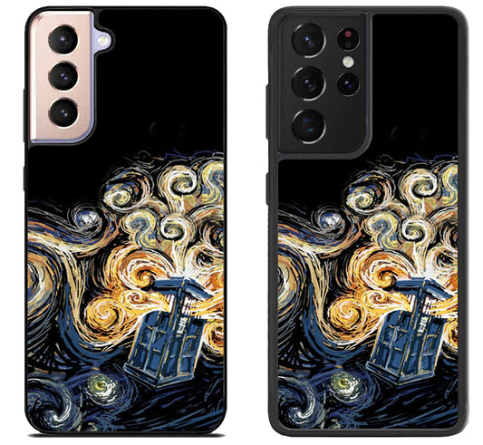 Tardis Van Gogh Doctor Who Samsung Galaxy S21 | S21 FE | S21+ | S21 Ultra Case