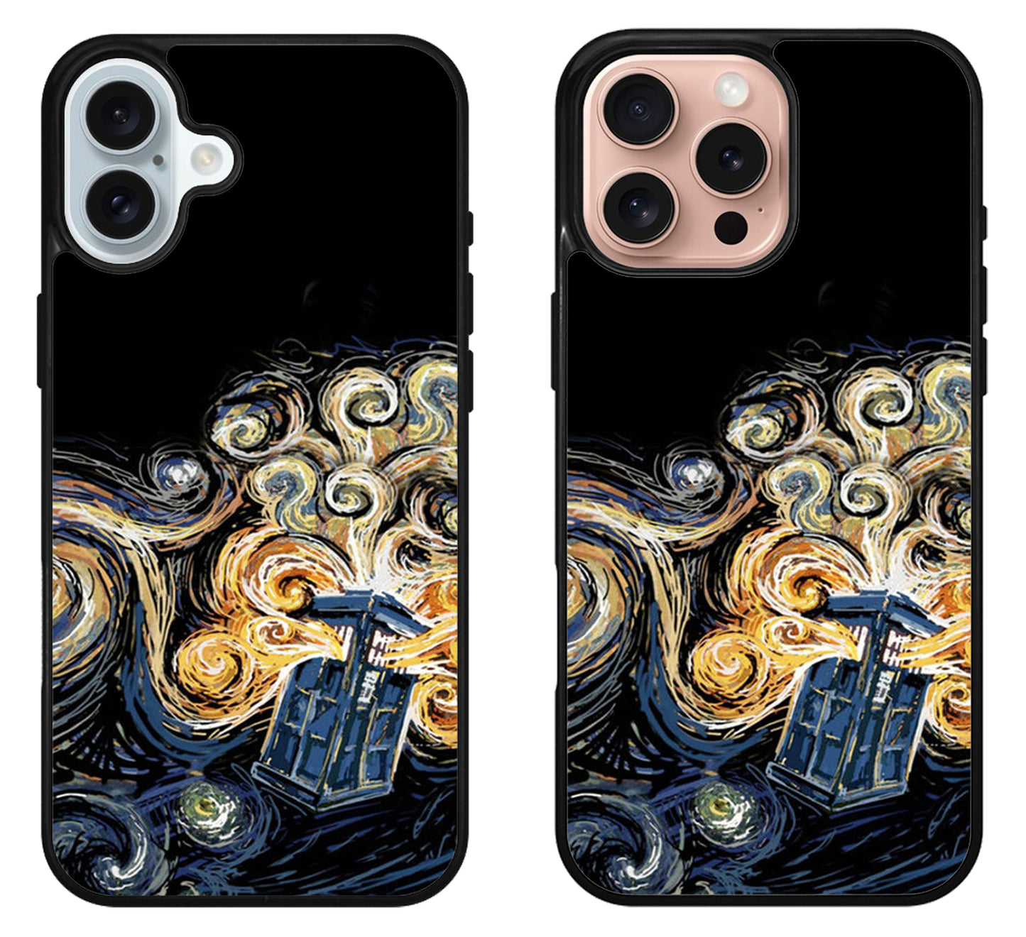 Tardis Van Gogh Doctor Who iPhone 16 | 16 Plus | 16 Pro | 16 Pro Max Case