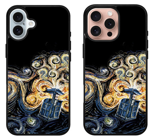 Tardis Van Gogh Doctor Who iPhone 16 | 16 Plus | 16 Pro | 16 Pro Max Case