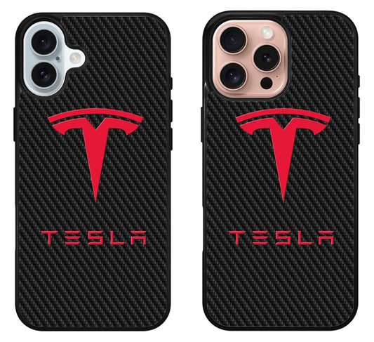 Tesla Carbon iPhone 16 | 16 Plus | 16 Pro | 16 Pro Max Case