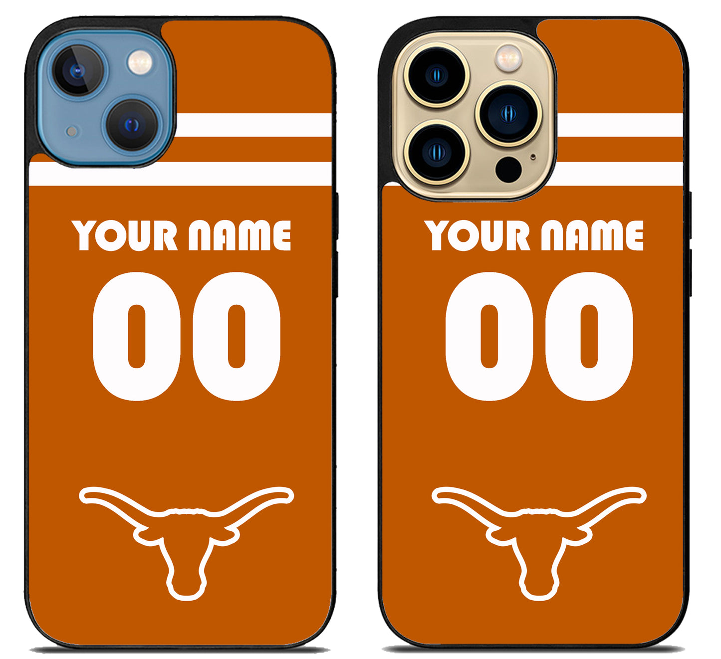 Custom Personalized Texas Longhorns iPhone 14 | 14 Plus | 14 Pro | 14 Pro Max Case
