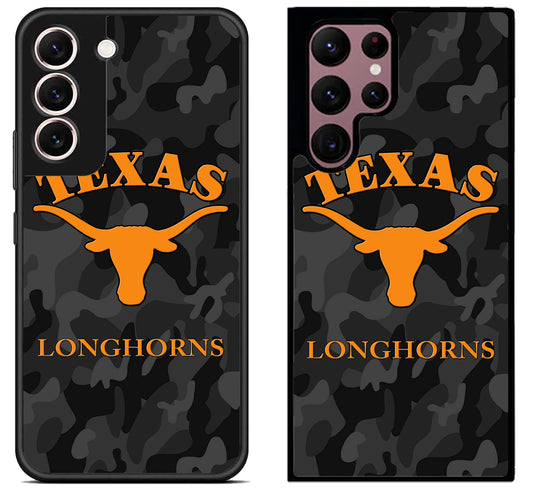 Texas Longhorns Black Camo Samsung Galaxy S22 | S22+ | S22 Ultra Case