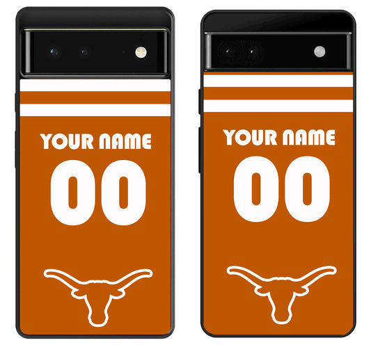 Custom Personalized Texas Longhorns Google Pixel 6 | 6A | 6 Pro Case