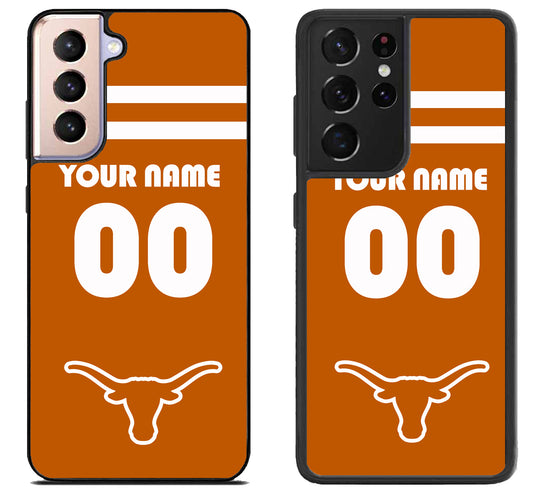 Custom Personalized Texas Longhorns Samsung Galaxy S21 | S21 FE | S21+ | S21 Ultra Case