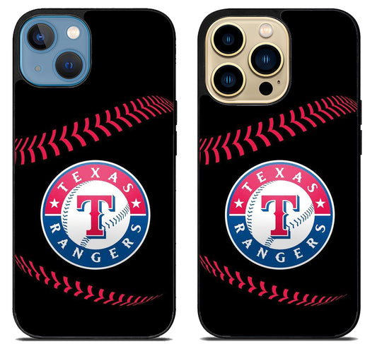 Texas Rangers Black Baseball iPhone 14 | 14 Plus | 14 Pro | 14 Pro Max Case