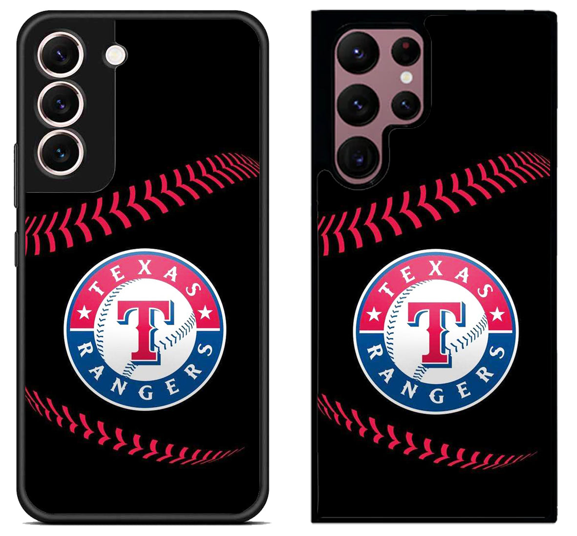 Texas Rangers Black Baseball Samsung Galaxy S22 | S22+ | S22 Ultra Case