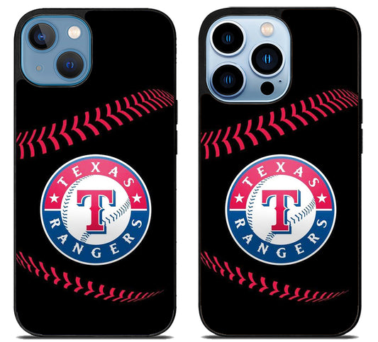Texas Rangers Black Baseball iPhone 13 | 13 Mini | 13 Pro | 13 Pro Max Case