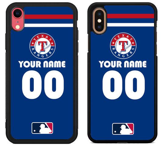 Custom Personalized Texas Rangers MLB iPhone X | Xs | Xr | Xs Max Case