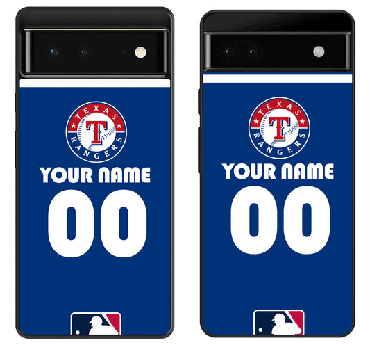Custom Personalized Texas Rangers MLB Google Pixel 6 | 6A | 6 Pro Case