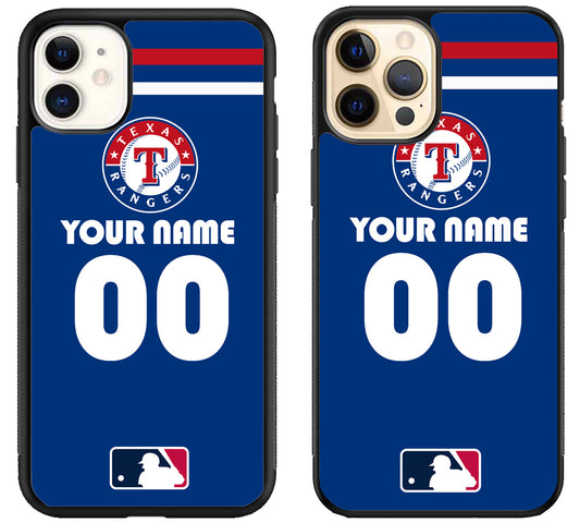 Custom Personalized Texas Rangers MLB iPhone 12 | 12 Mini | 12 Pro | 12 Pro Max Case