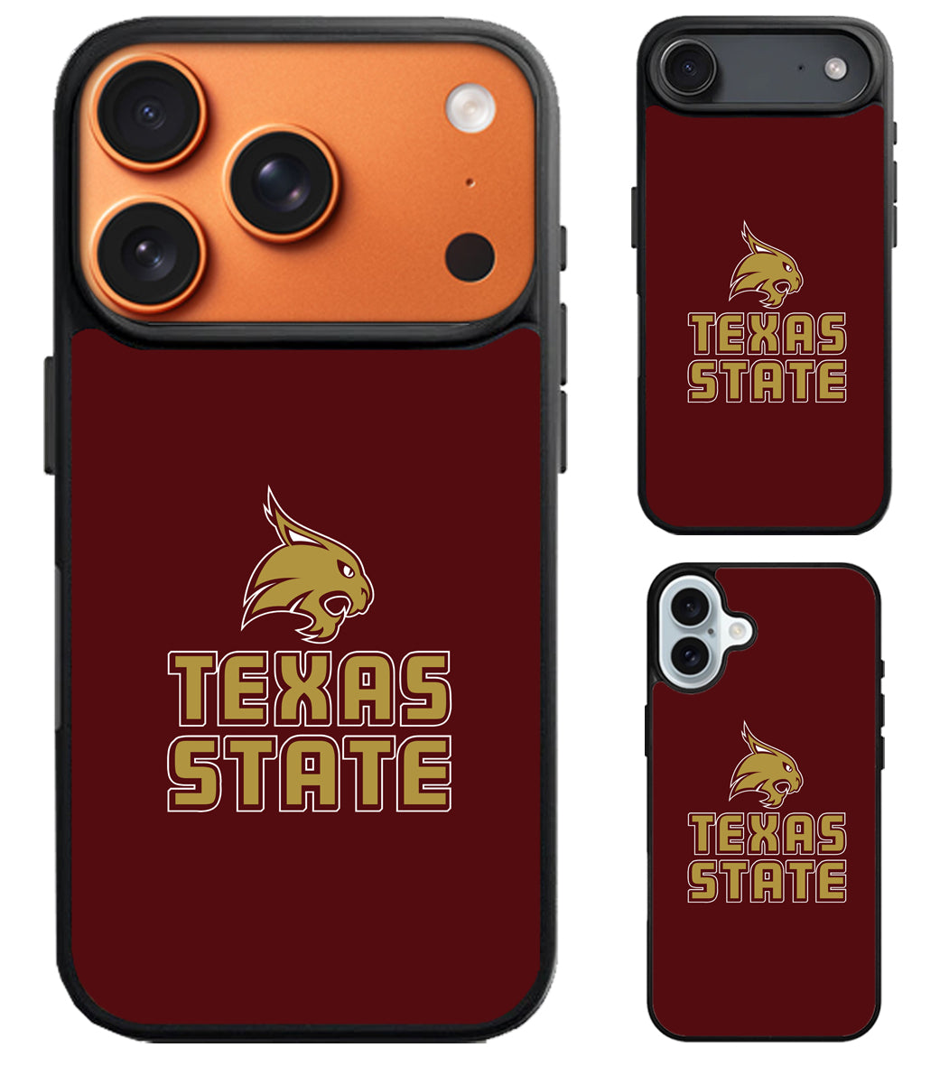 Texas State Bobcats University iPhone Air | iPhone 17 | 17 Pro | 17 Pro Max Case
