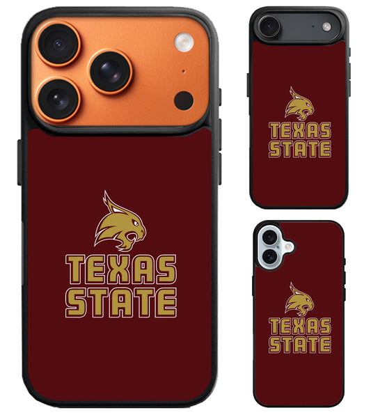 Texas State Bobcats University iPhone Air | iPhone 17 | 17 Pro | 17 Pro Max Case