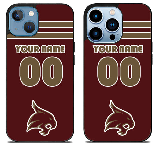 Custom Personalized Texas State Bobcats iPhone 13 | 13 Mini | 13 Pro | 13 Pro Max Case