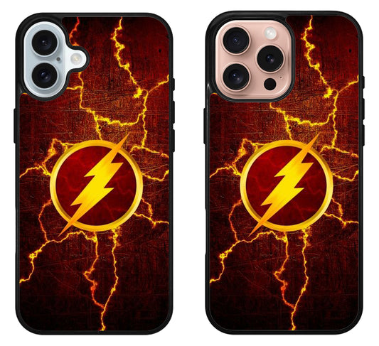 The Flash Marble Logo iPhone 16 | 16 Plus | 16 Pro | 16 Pro Max Case