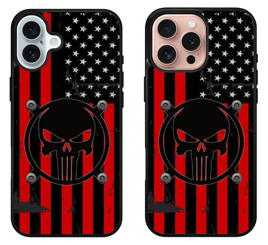 The Punisher Flag iPhone 16 | 16 Plus | 16 Pro | 16 Pro Max Case