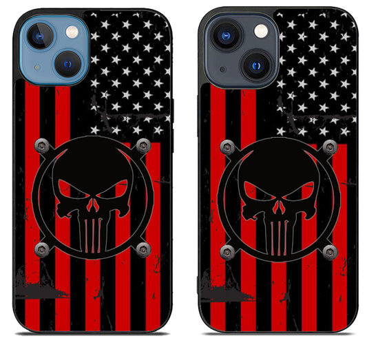 The Punisher Flag iPhone 15 | iPhone 15 Plus Case