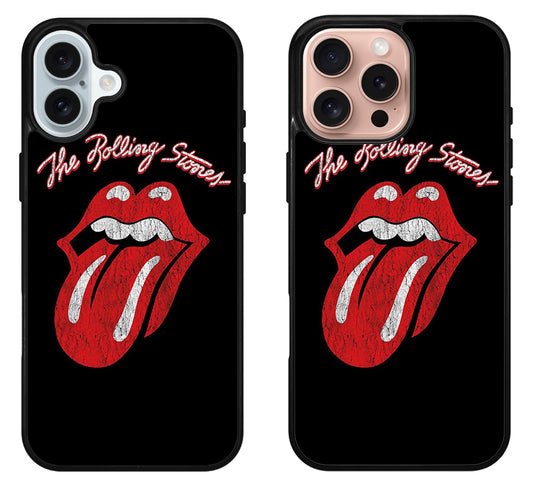 The Rolling Stones Logo Black iPhone 16 | 16 Plus | 16 Pro | 16 Pro Max Case