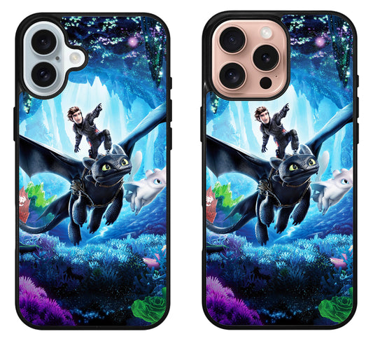 Toothless Dragon And Hiccup iPhone 16 | 16 Plus | 16 Pro | 16 Pro Max Case