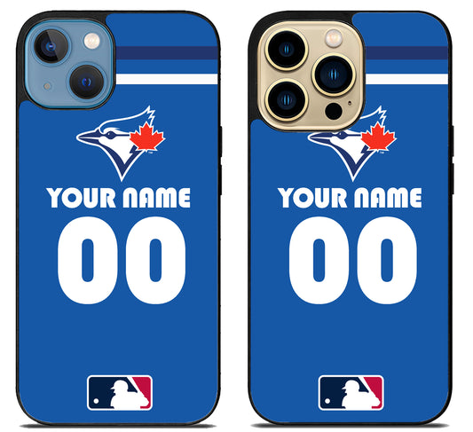 Custom Personalized Toronto Blue Jays MLB iPhone 14 | 14 Plus | 14 Pro | 14 Pro Max Case