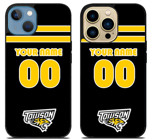 Custom Personalized Towson Tigers iPhone 14 | 14 Plus | 14 Pro | 14 Pro Max Case