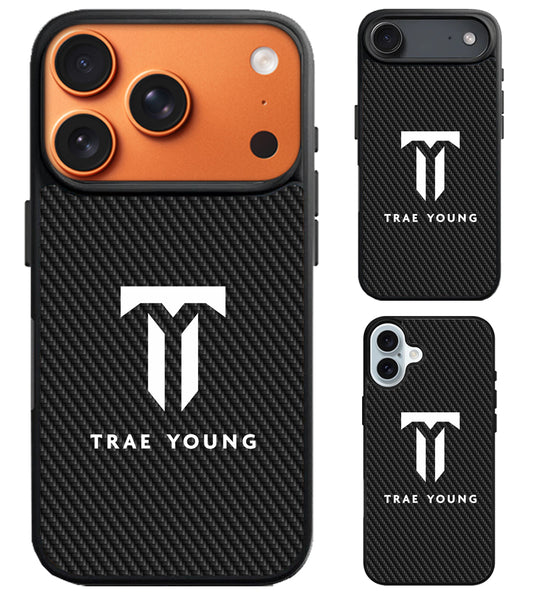 Trae Young Logo Carbon iPhone Air | iPhone 17 | 17 Pro | 17 Pro Max Case
