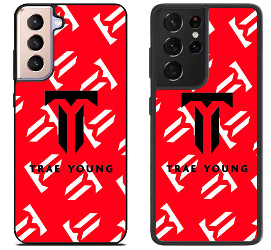 Trae Young Logo Collage Samsung Galaxy S21 | S21 FE | S21+ | S21 Ultra Case