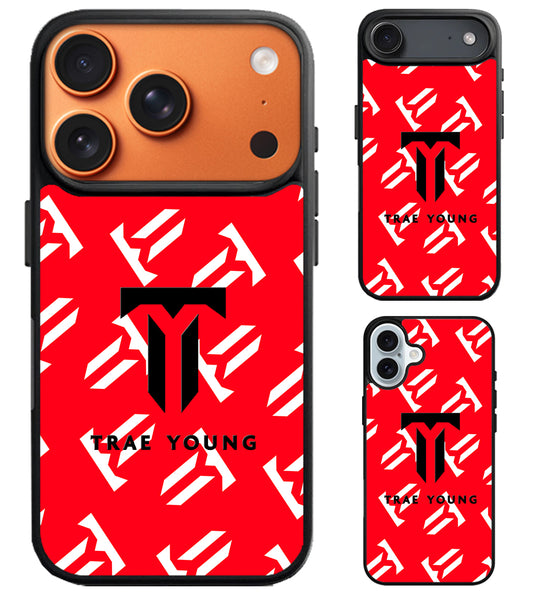 Trae Young Logo Collage iPhone Air | iPhone 17 | 17 Pro | 17 Pro Max Case