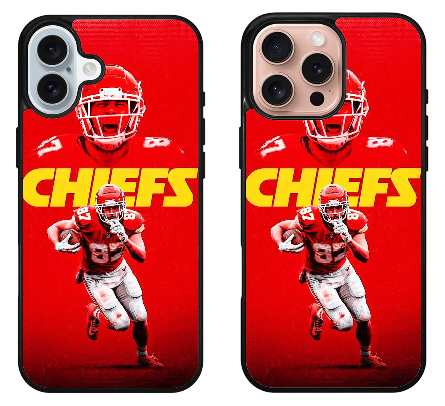 Travis kelce Kansas City Chiefs Background iPhone 16 | 16 Plus | 16 Pro | 16 Pro Max Case