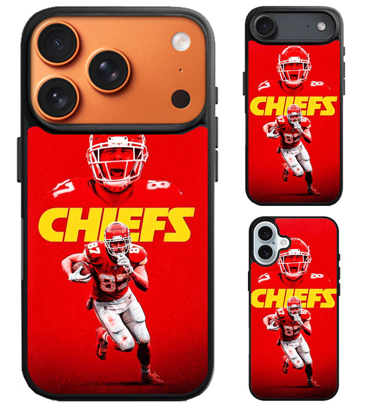 Travis kelce Kansas City Chiefs Background iPhone Air | iPhone 17 | 17 Pro | 17 Pro Max Case