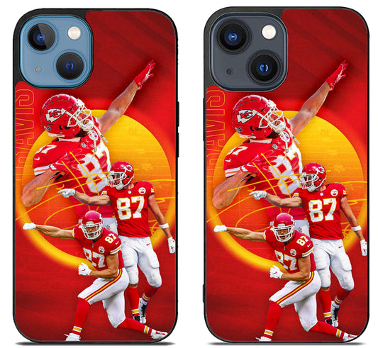 Travis kelce Kansas City Chiefs Wallpaper iPhone 15 | iPhone 15 Plus Case