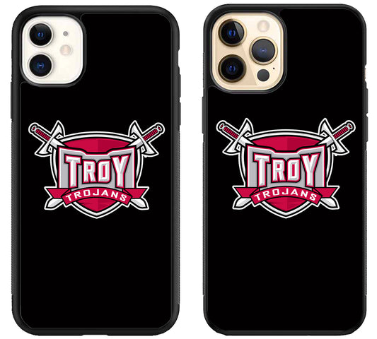 Troy Trojans Black iPhone 12 | 12 Mini | 12 Pro | 12 Pro Max Case