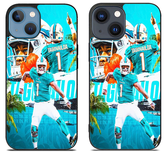 Tua Tagovailoa Miami Dolphins Collage iPhone 15 | iPhone 15 Plus Case