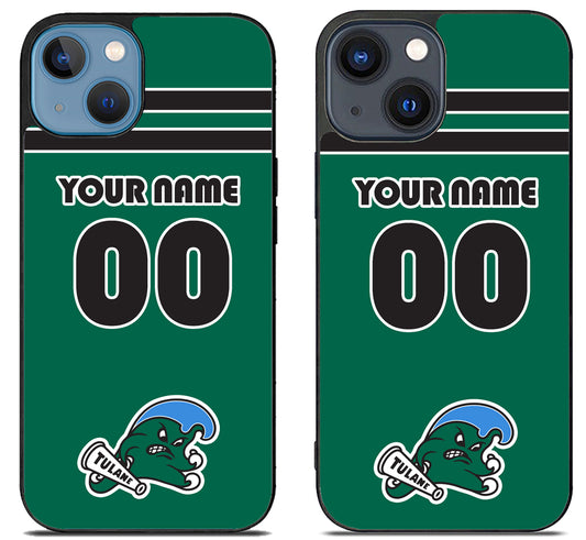 Custom Personalized Tulane Green Wave iPhone 15 | iPhone 15 Plus Case