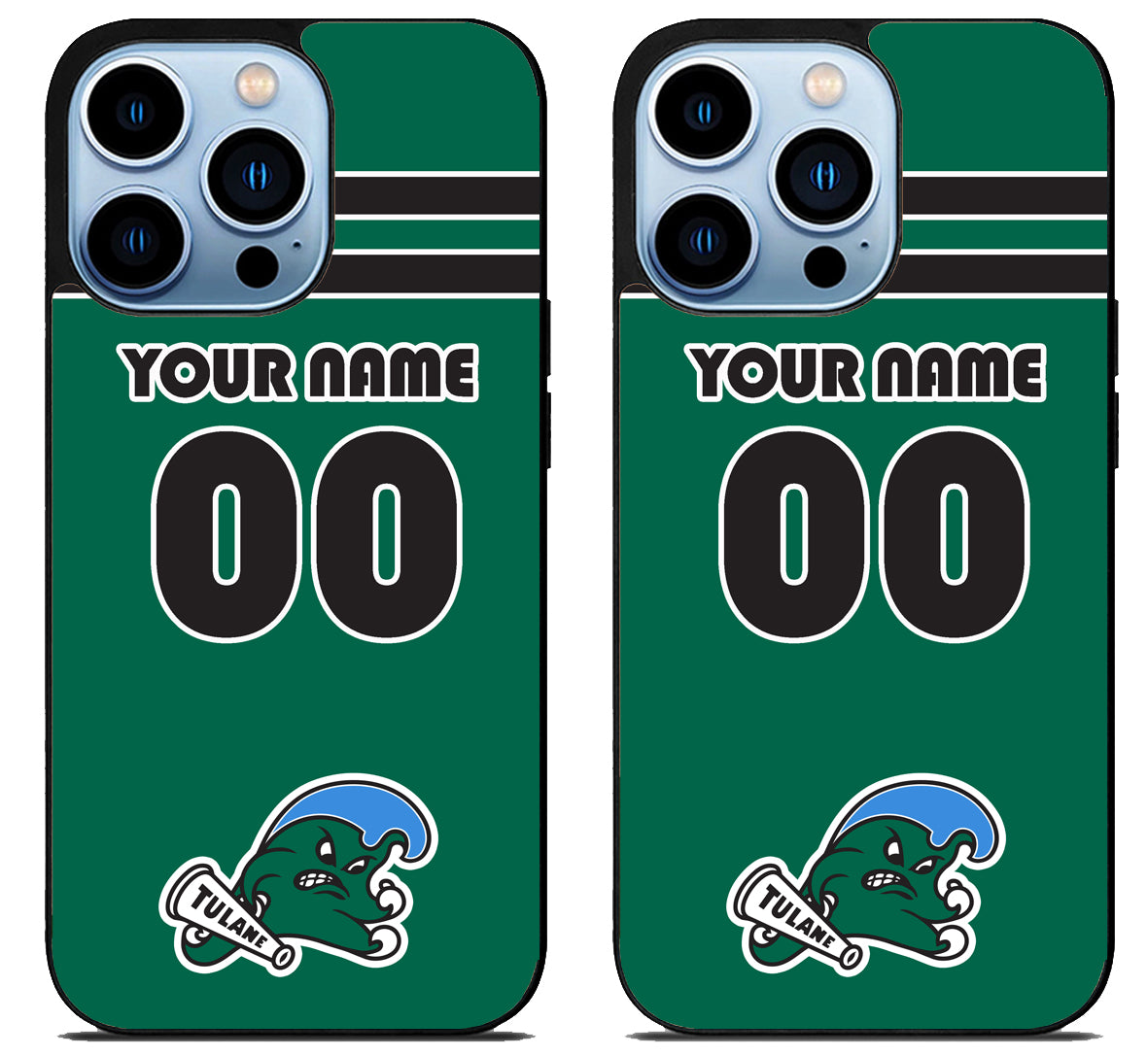 Custom Personalized Tulane Green Wave iPhone 15 Pro | iPhone 15 Pro Max Case
