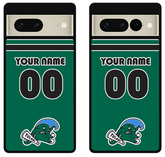 Custom Personalized Tulane Green Wave Google Pixel 7 | 7 Pro Case