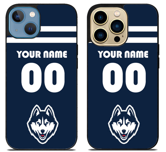 Custom Personalized UConn Huskies iPhone 14 | 14 Plus | 14 Pro | 14 Pro Max Case