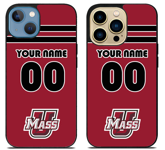 Custom Personalized UMass Minutemen iPhone 14 | 14 Plus | 14 Pro | 14 Pro Max Case