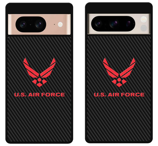 US Air Force Logo Carbon Google Pixel 8 | 8 Pro Case