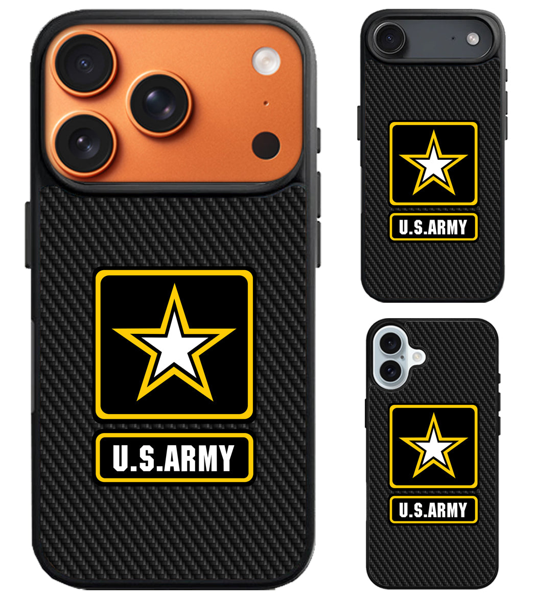 US Army Carbon Logo iPhone Air | iPhone 17 | 17 Pro | 17 Pro Max Case