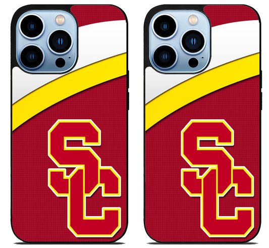 USC Trojans Stripe iPhone 15 Pro | iPhone 15 Pro Max Case