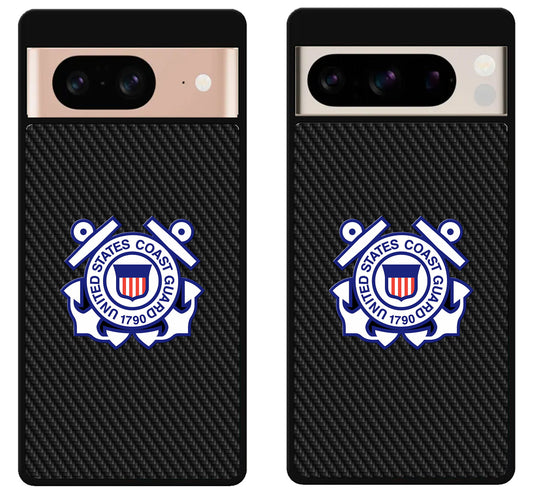 US Coast Guard Logo Carbon Google Pixel 8 | 8 Pro Case